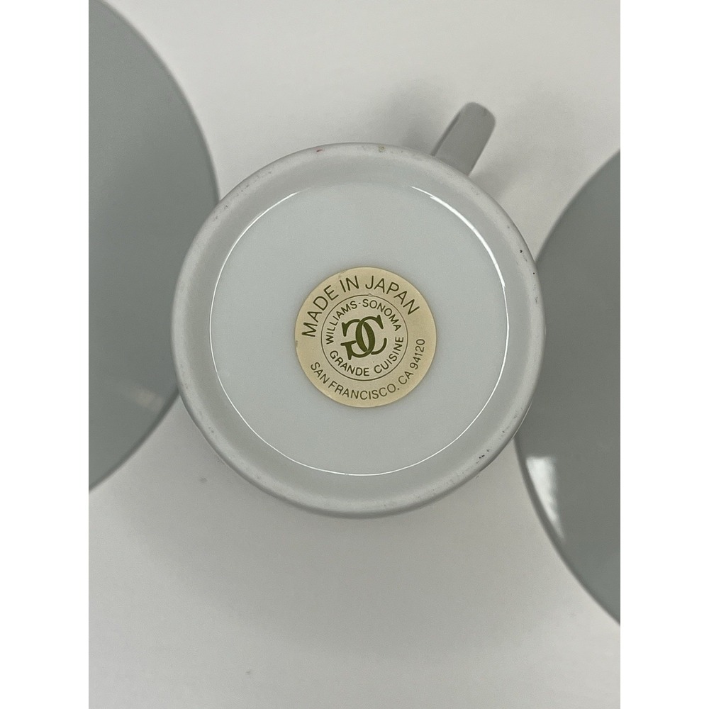 Williams Sonoma Brasserie Gold Trim Demitasse Espresso Cup‎ & Saucer Set 2 Japan - Picture 13 of 14